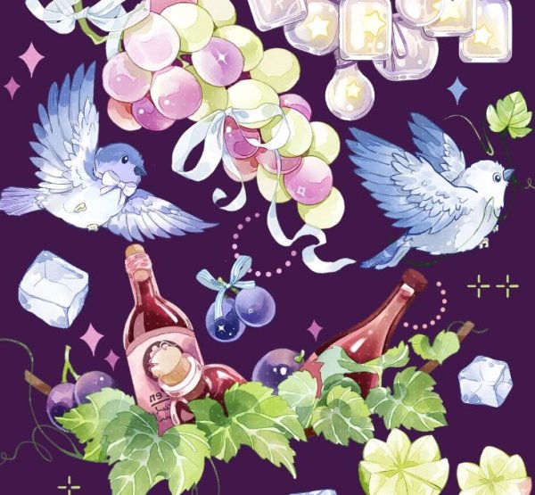画像1: ※予約-8/21まで※　切売り有☆703工作室/PET/ぶどう・ワイン（仲夏物语） (1)