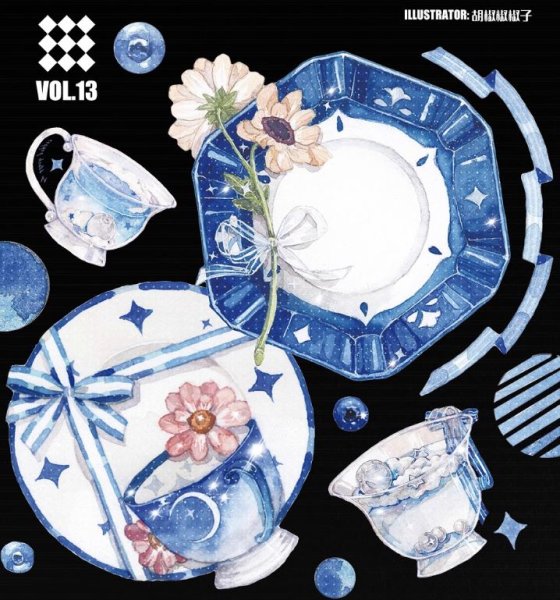画像1: ※予約-8/21まで※　切売り有☆703工作室/PET/食器・青（胡椒的盘子） (1)
